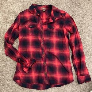 Eddie Bauer plaid button-down shirt